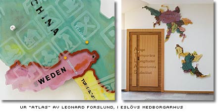 Leonard Forslunds Atlas i Medborgarhuset i Eslöv