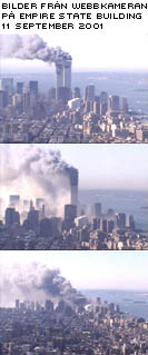Bilder från webbkameran på Empite State Building den 11 september.